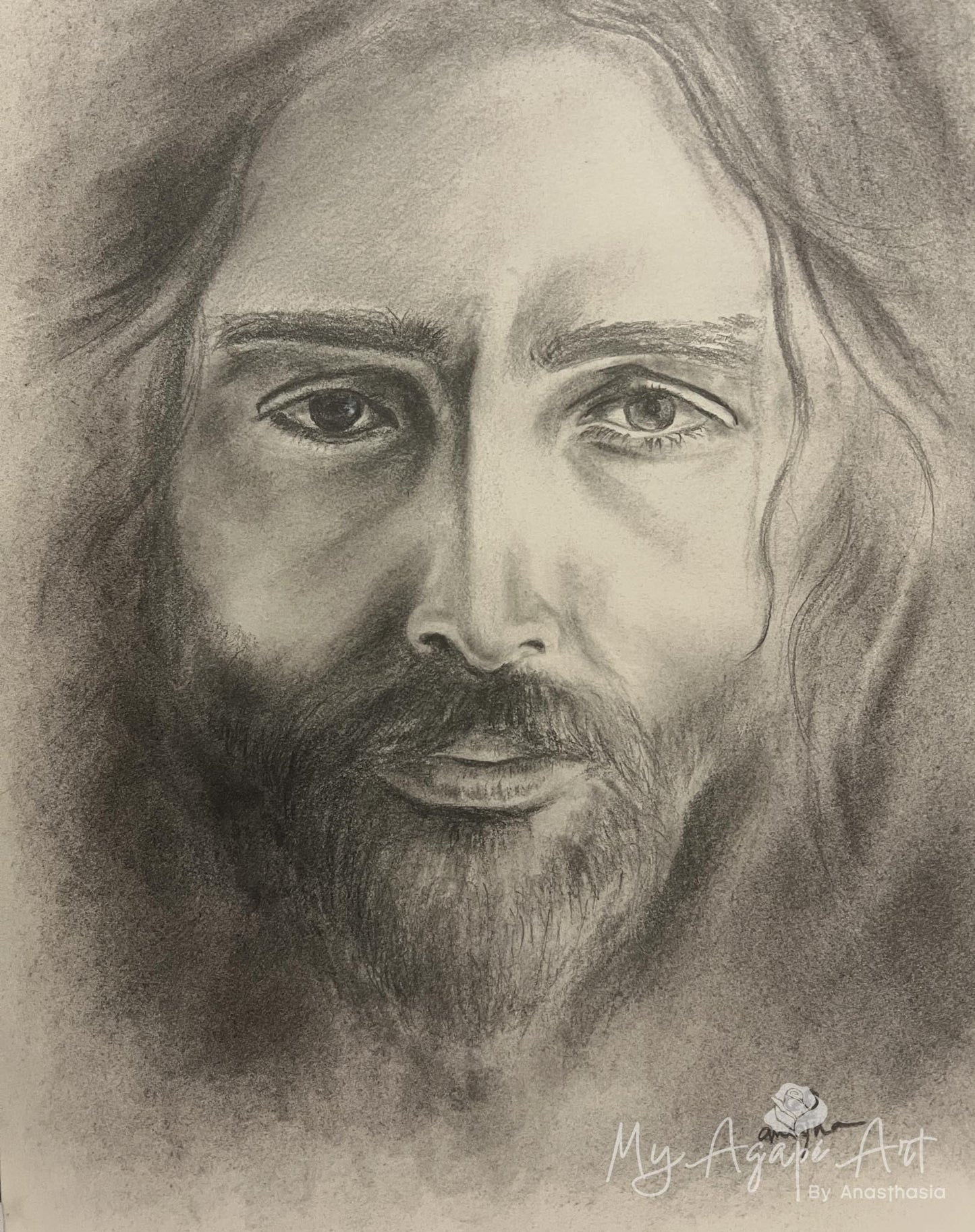 JESUS, 8x10" - Original Pencil Drawing