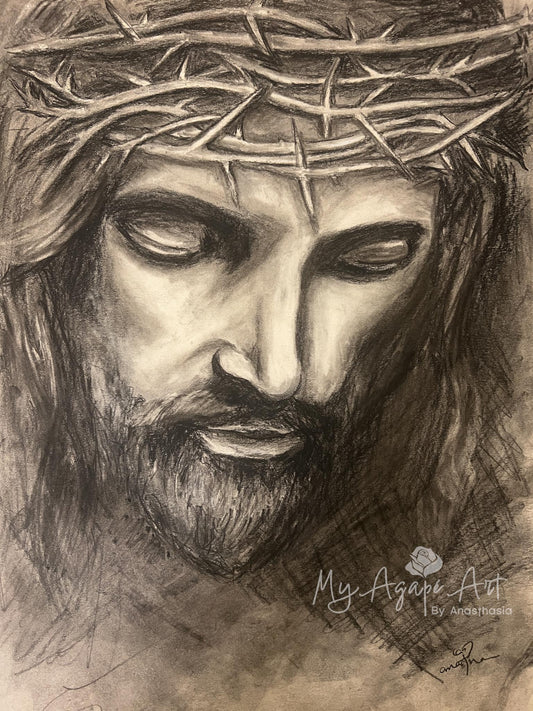 I THIRST, 11x14" - Original Charcoal Drawing