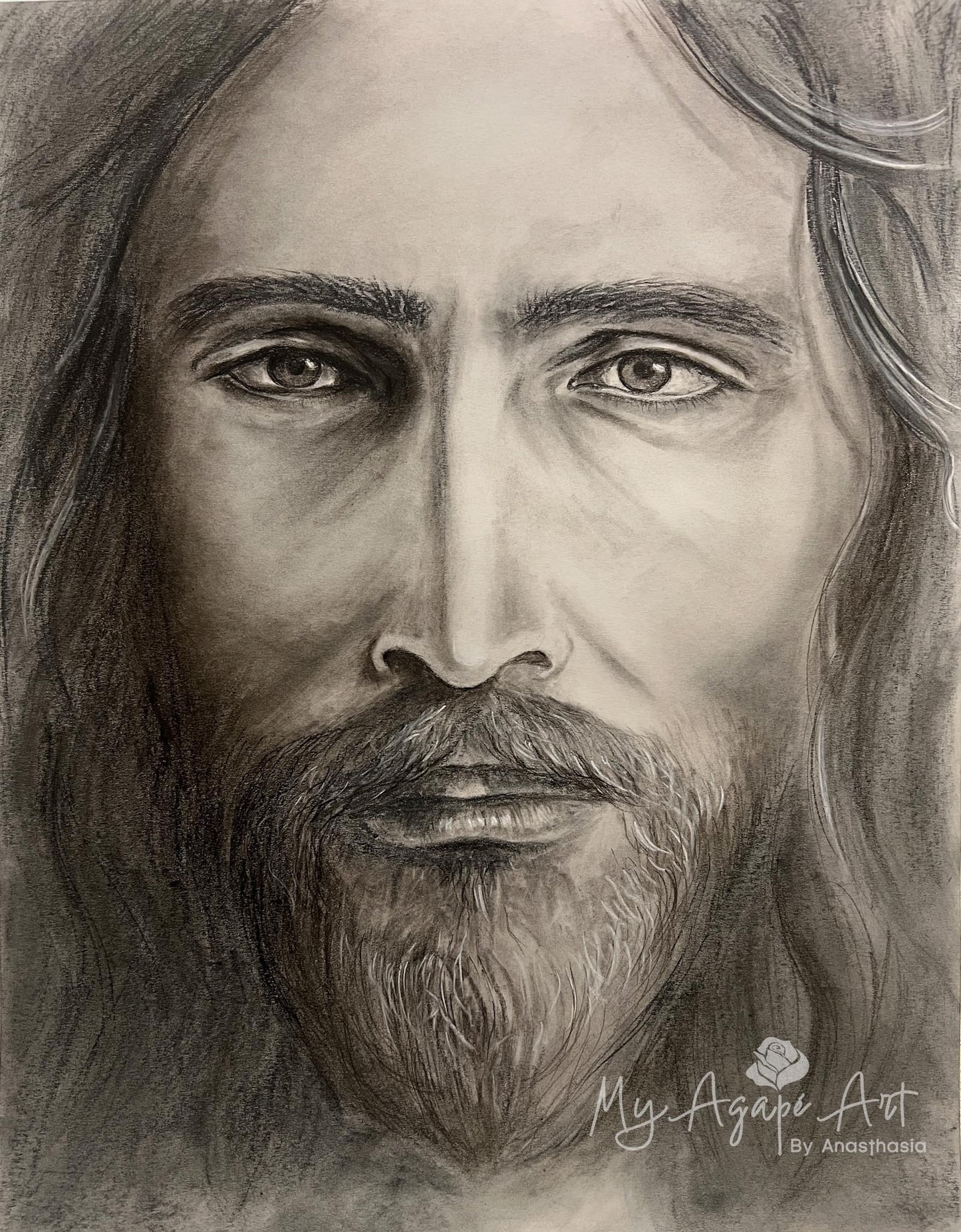 JESUS, 11x14" - Original Pencil Drawing