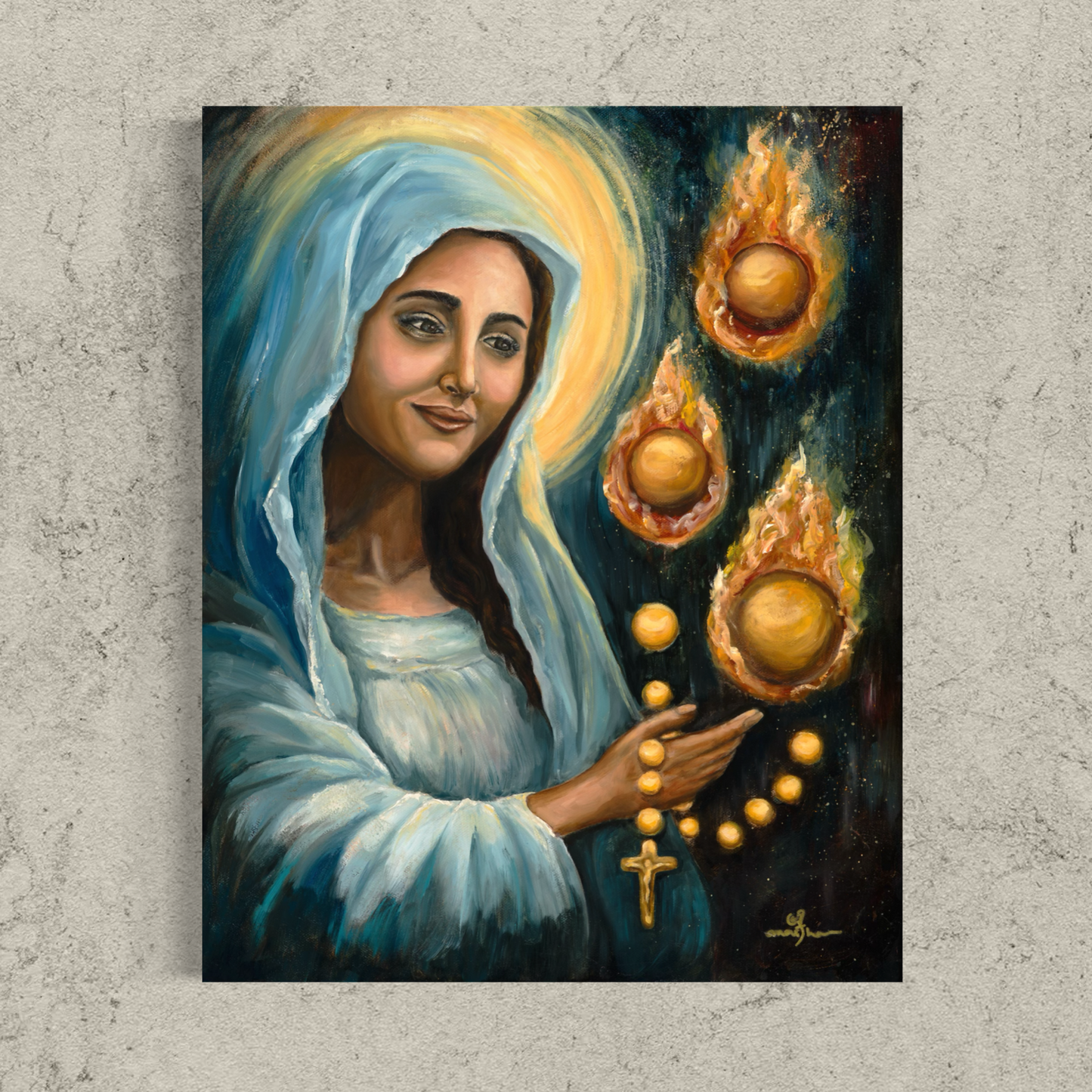 LADY OF THE ROSARY - FINE ART PRINT
