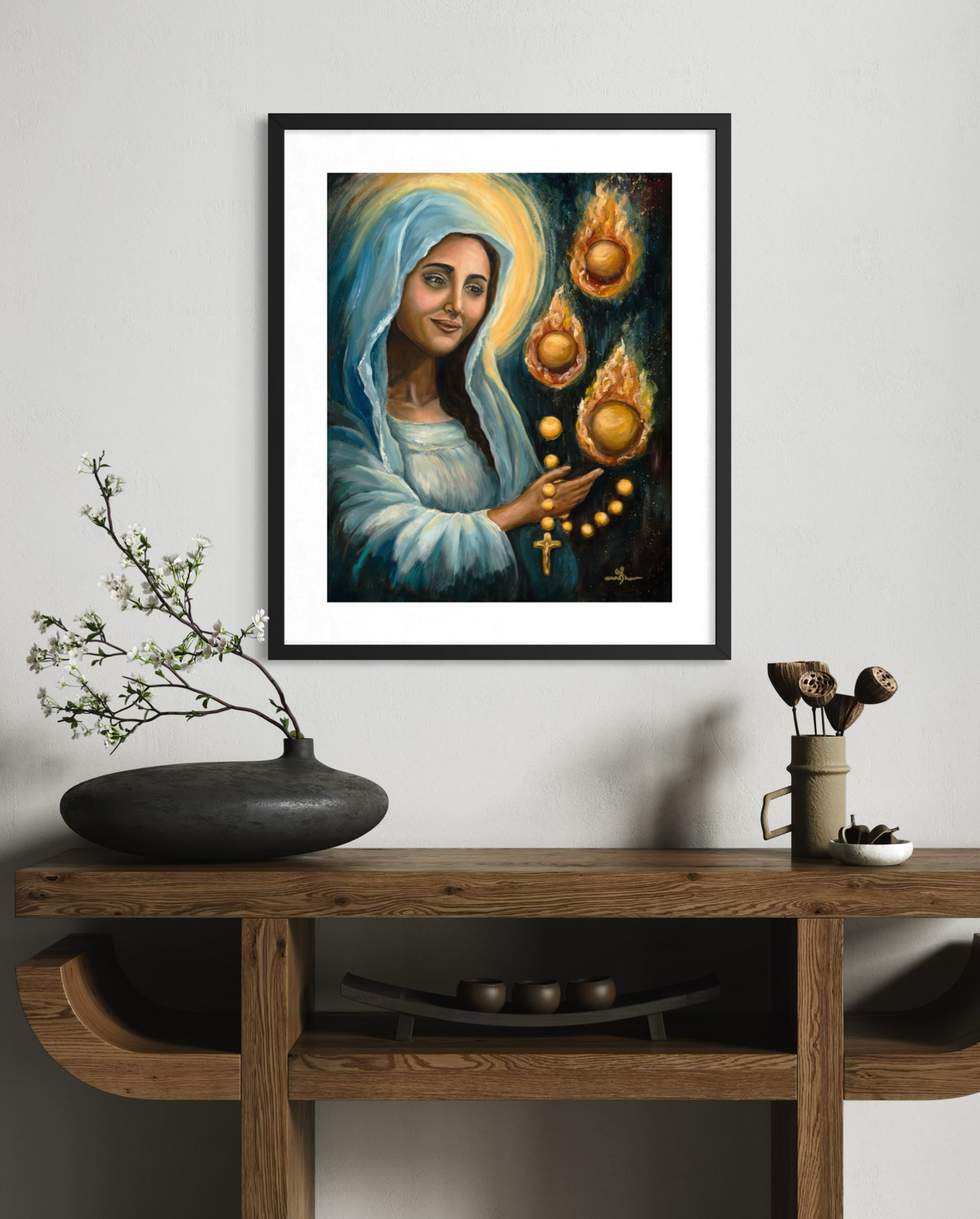 LADY OF THE ROSARY - FINE ART PRINT