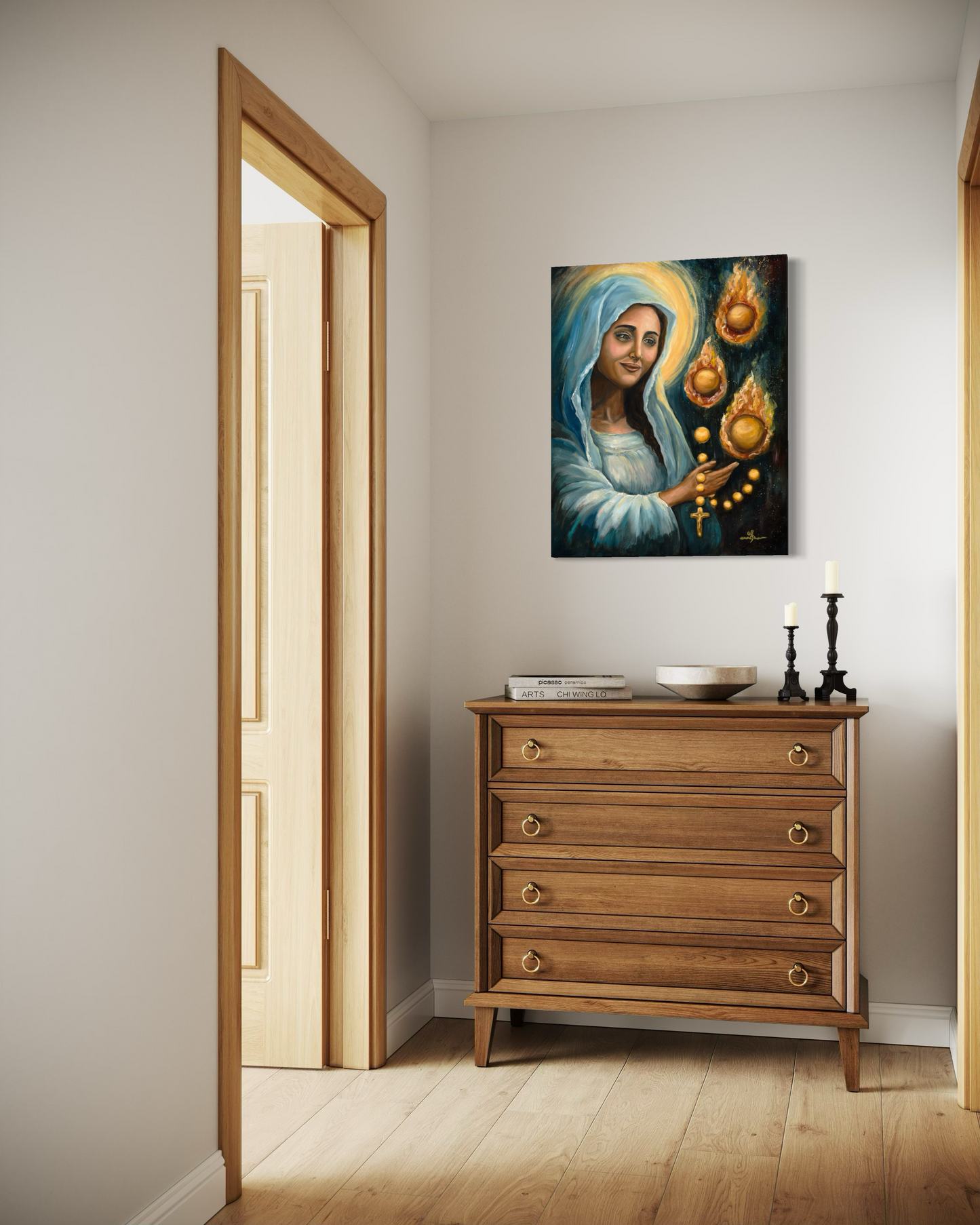 LADY OF THE ROSARY - FINE ART PRINT