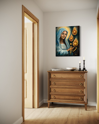 LADY OF THE ROSARY - FINE ART PRINT