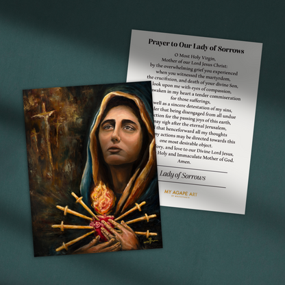 LADY OF SORROWS - PRAYER CARD