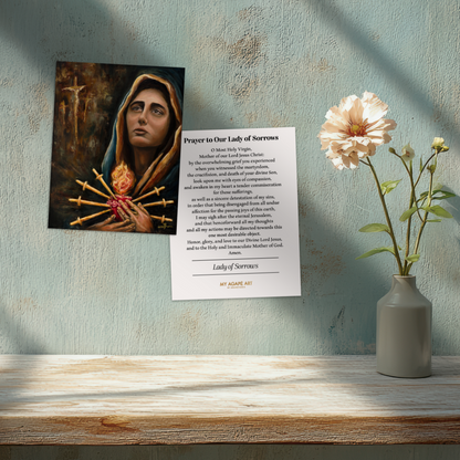 LADY OF SORROWS - PRAYER CARD