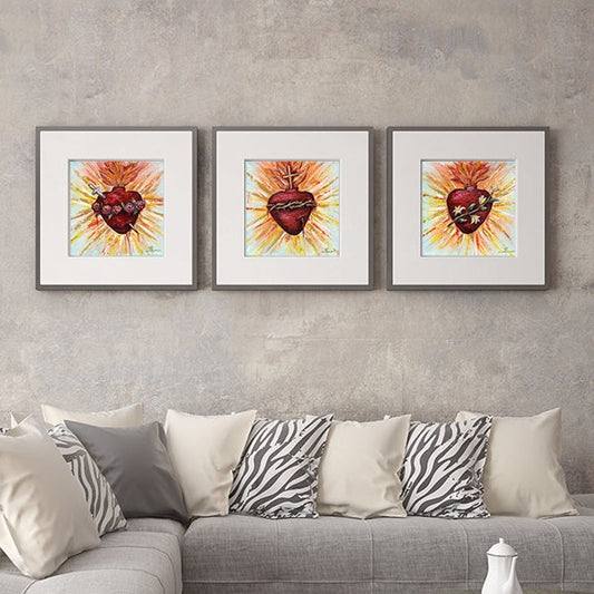 SACRED HEARTS SET - ART PRINT